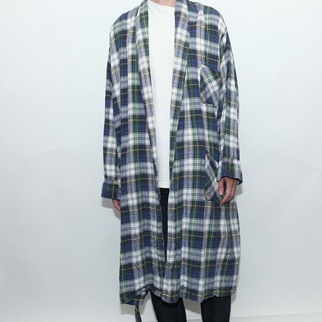 L L Bean Cotton Check Gown チェックガウン
