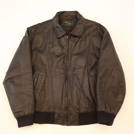 Black Rib Leather Jacket