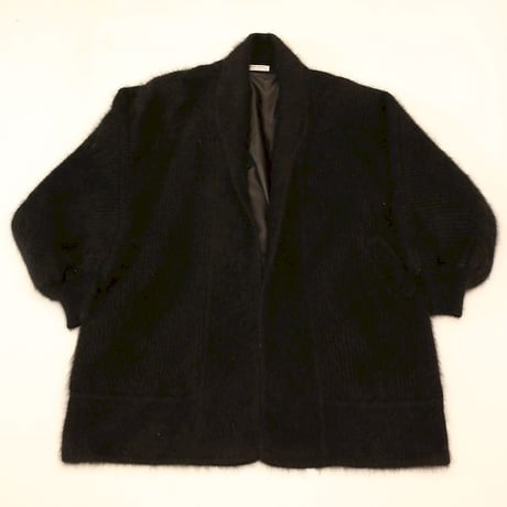 Black Angora Knit Cardigan