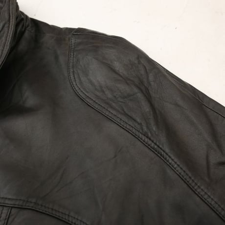 Black Lamb Leather Jacket Loose Silhouette