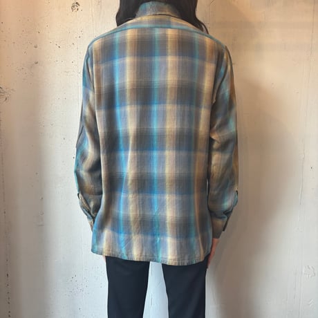80s Arrow Ombre Plaid Cotton Shirt