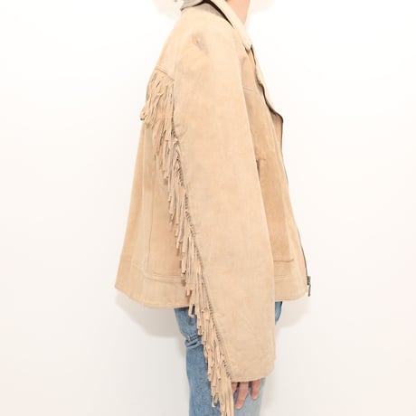 Suede Fringe Leather Jacket