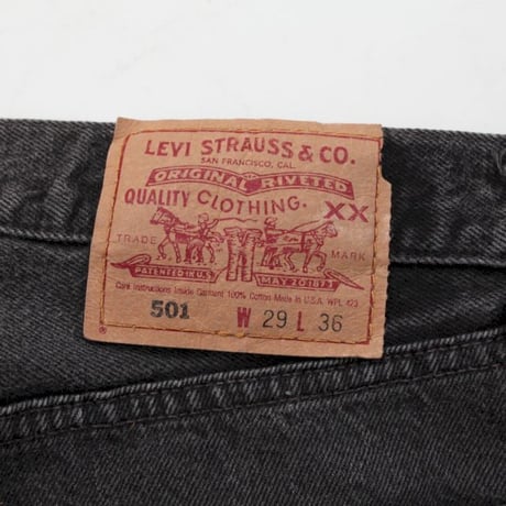 Levi's 501 Black Denim Pants MADE IN USA