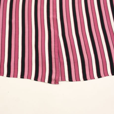 Stripe Pattern Viscose S/S Shirt MADE IN GERMANY