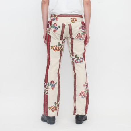 Embroidery Boots-Cut Pants