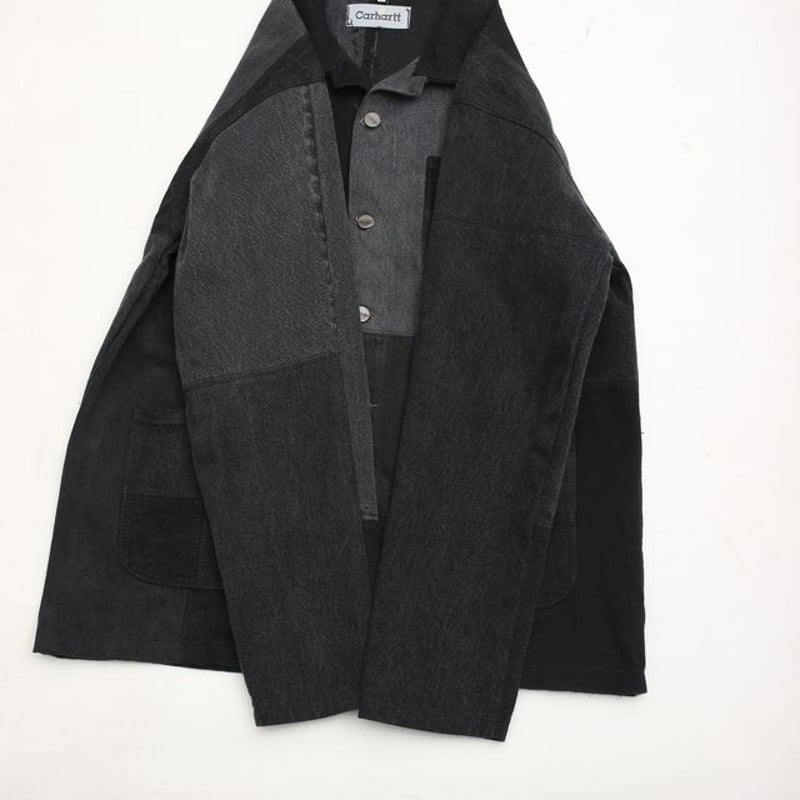 Carhartt 黒 リメイクデニムジャケット Carhartt Patchwork Remake Black Denim Jacket |