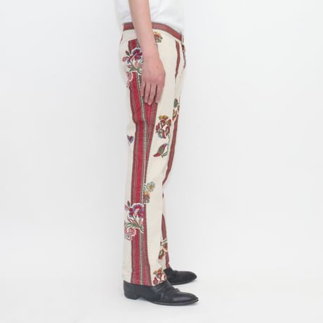Embroidery Boots-Cut Pants
