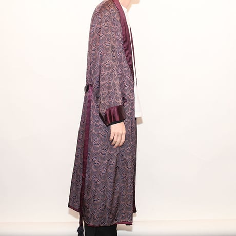 Vintage Atomic Pattern Satin Gown
