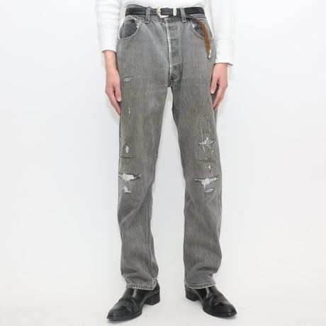 80s Levi's 501 "Yarn-dyed" Black Denim Pants