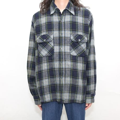 80s WOODLAND Shadow Check Wool Shirt