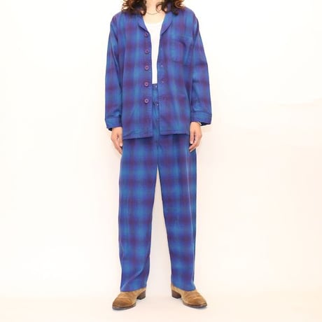 Ombre Check Pajama Set Up