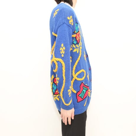 Hand Knitted Ramie × Cotton Knit Cardigan
