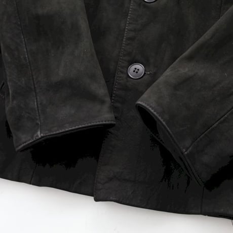 Black Nuback Leather Jacket MADE IN ITALY