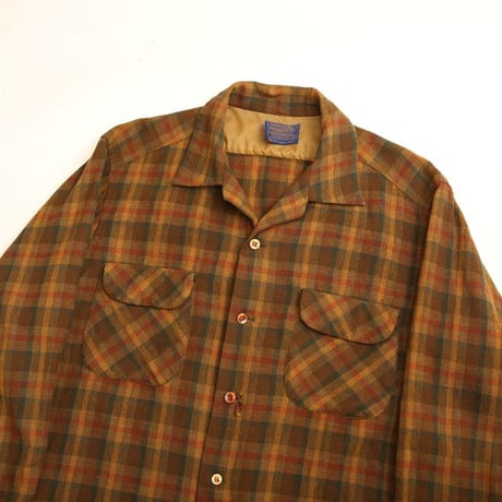 60s Pendleton Wool Plaid Loop Shirt