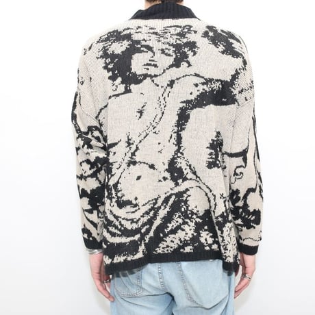 Max Studio Mock Turtleneck Art Knit Sweater