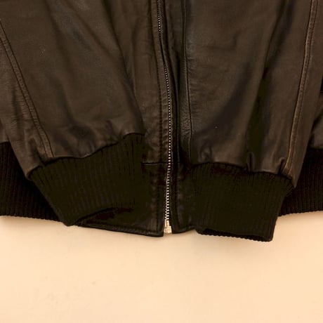 Rib Leather Jacket