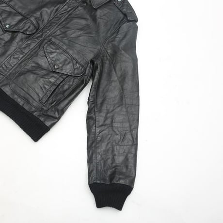 Ralph Lauren Flight Leather Jacket "All Black "
