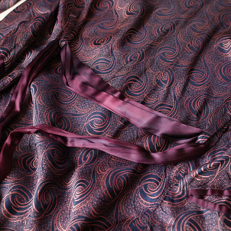 Vintage Atomic Pattern Satin Gown