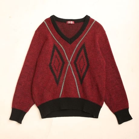 V-Neck Wool Knit Sweater