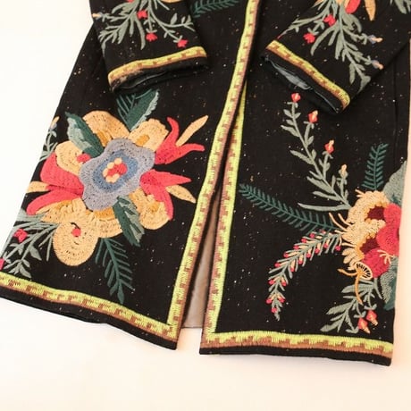 Embroidery Wool Coat