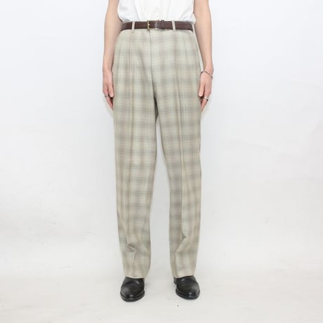 2Tuc Plaid Slacks