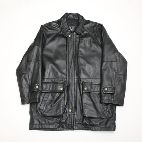 Black Lamb Leather Coat