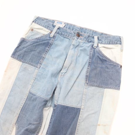 Patchwork Boots-Cut Denim Pants