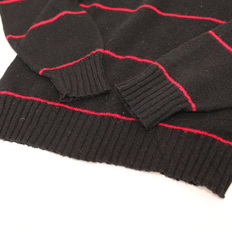 Border Pattern Wool Sweater