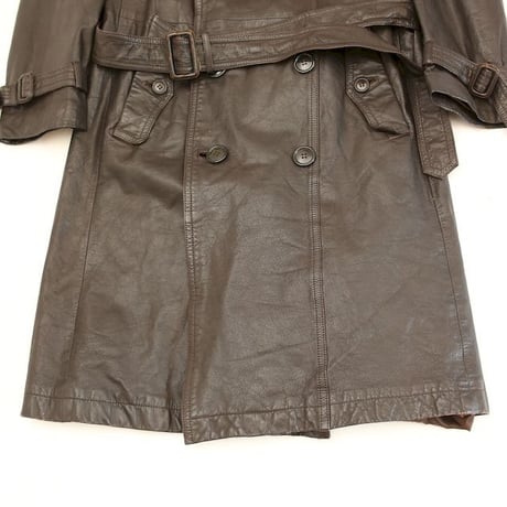 Black Leather Trench Coat