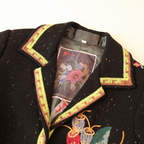 Embroidery Wool Coat