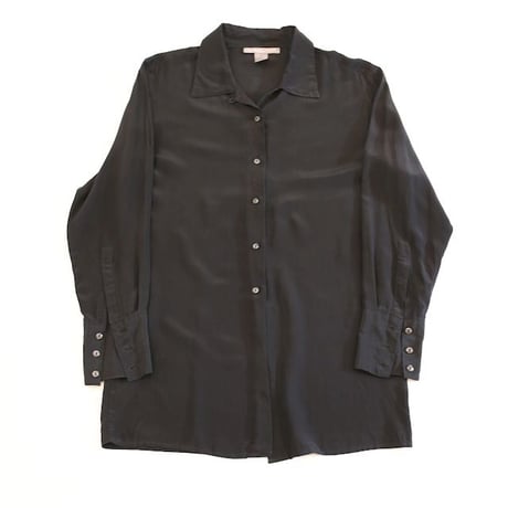 Open Collar Silk L/S Shirt