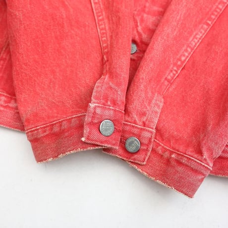 80's Lee Denim Jacket Fade Red