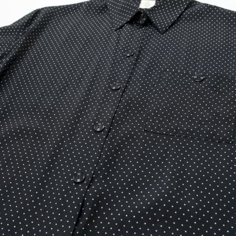 Euro Vintage Viscose Dot Pattern S/S Shirt