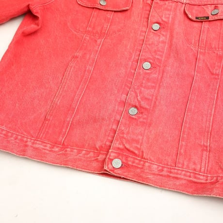 80's Lee Denim Jacket Fade Red