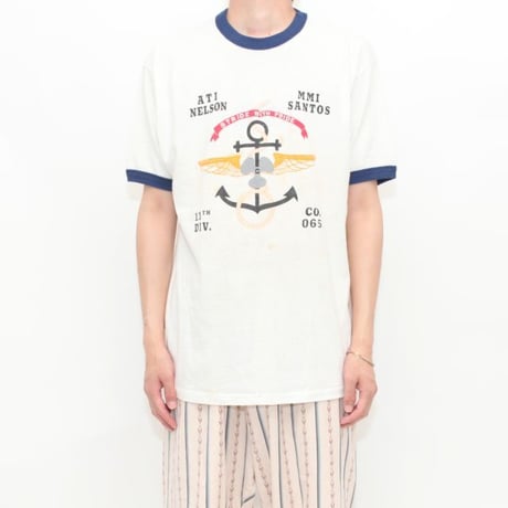 Vintage Anchor Ringer  T-Shirt