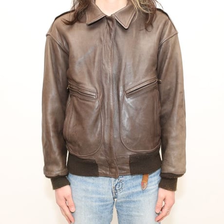 70-80s Deerskin Flight Jacket MADE IN USA