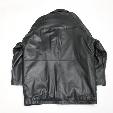 Black Lamb Leather Coat
