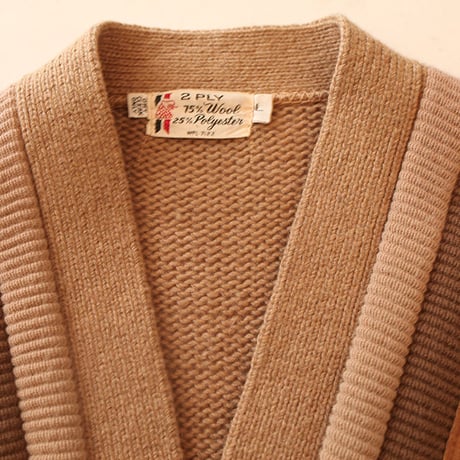 Vintage Wool Nuback Cardigan 