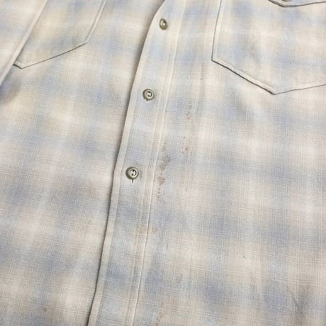 40s Pendleton Ombre Plaid Wool Shirt