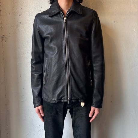 Double Zip Black Leather Jacket