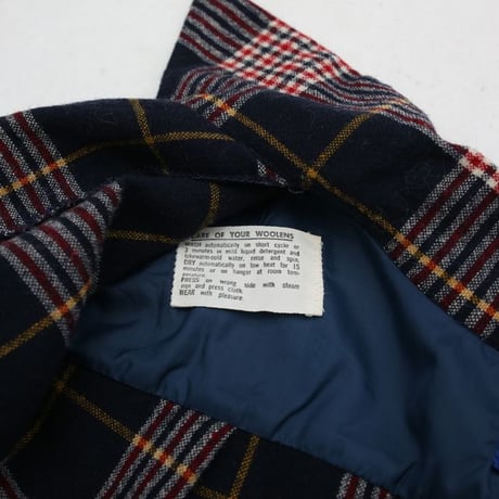 60's Pendleton Open Collared Wool Plaid Shirt