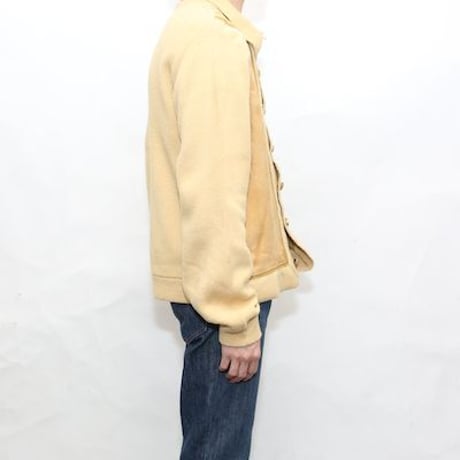 Vintage Knit x Leather Jacket