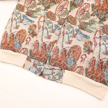 Vintage Horse Pattern Loose Gobelin Jacket