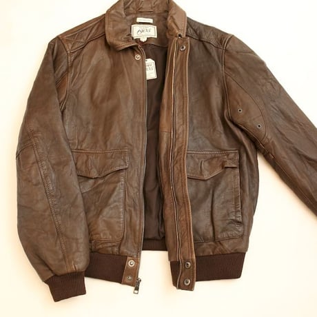 A2 Type Flight Leather Jacket Dead Stock
