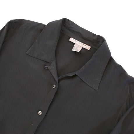 Open Collar Silk L/S Shirt