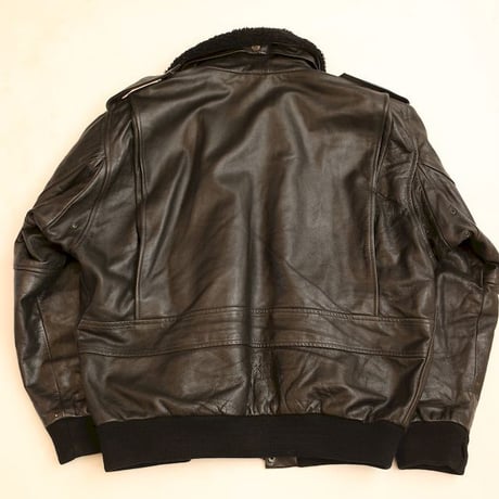 All Black G-1 Type Flight Leather Jacket