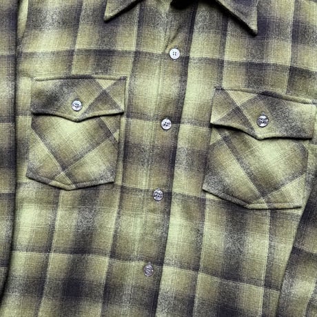 70s Cascade Wool Ombre Plaid Shirt