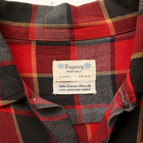 60's Rayon Plaid L/S Shirt