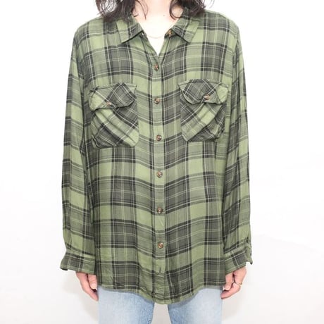 Rayon Checked Pattern Shirt