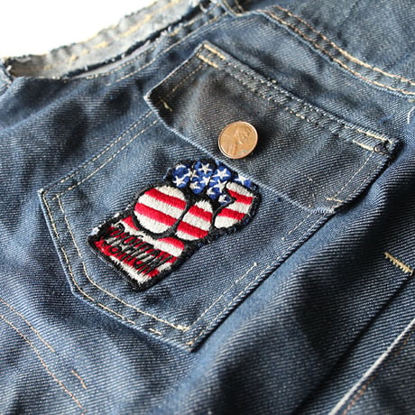 Vintage Denim Vest With Patch